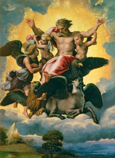 Vision des Ezechiel, ca. 1518 von Raffaello Sanzio Raphael